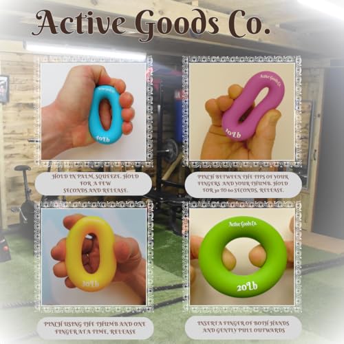 Hand Exerciser - PROFESSIONAL GRADE, Set or Single, Different Sizes. Visit to see more! Bague classique en silicone parfaite pour améliorer la force, la puissance et la vitesse dans les poignets. - size: 8 Set - 100-100-150-150-225-225 lb