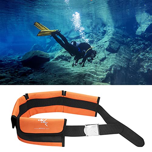 4 Neoprene Pocket Scuba Weight Belt,Spear Fishing Nylon-fit for Waist 32" to 52" - Quick-Release Buckle - color: Orange
