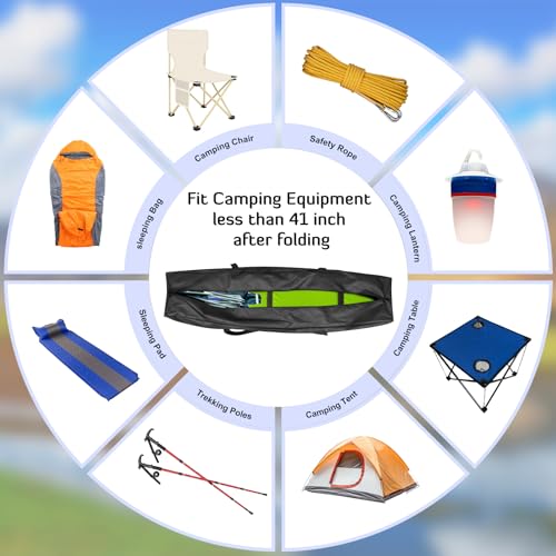 INFANZIA 41in Large Travel Duffel Bag, 600D Water Resistant Foldable, 94L | Sport Luggage Bag with Upgrade Zipper, Foldable Equipment Storage Bag, for Moving Camping Tent Tripod Fishing Umbrella - size: 41x10x14 inch