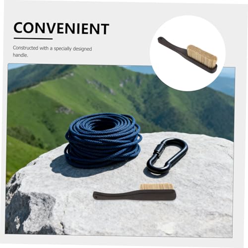 VICASKY Wooden Climbing Chalk Brush with Natural Boar Hair Bristles Lightweight Design for Bouldering and Outdoor Rock Surface Cleaning Tool to Reduce Hand Fatigue
