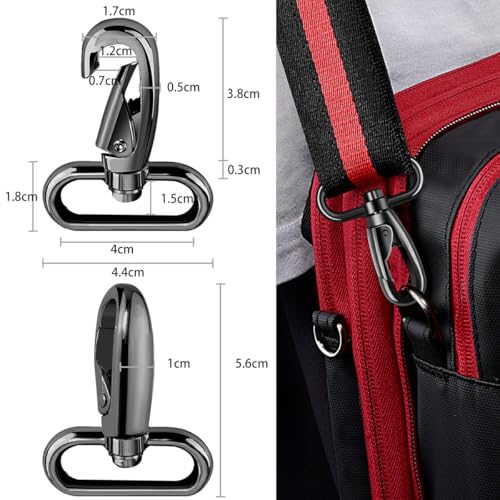 ZINZ 77" Shoulder Strap with Neoprene Thick Padded, Universal Bag Strap with Double Adjustable Buckles and Metal Swivel Hooks - color: Red Edge