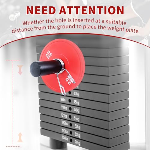 Weight Stack Pin and Spring Collar Weight Stack Extender Pin Commercial and Home Gym Accessories for Cable Tower and Functional Trainer Machine (Hanger Rod Length: 150 mm, Ø 8 mm,Length 110mm)