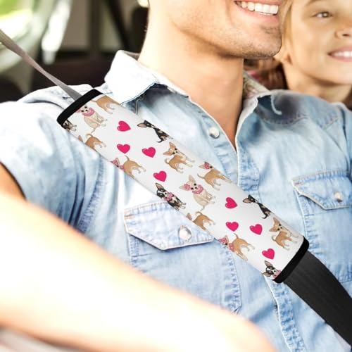 2PCS Breathable Car Seat Belt Pad for Elderly Support, Stroller Pushchair High Chair, Pet Puppy Chihuahua Dog Seat Belt Cushion, Anti-Slip Pad - color: Pattern 319