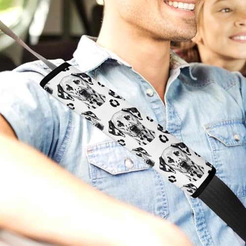 2 Piece Soft Padded Seat Belt Shoulder Pad for Adult Use, All Vehicles, Great Dane Automotive Seat Belt Protector, Easy Install (No Tool) - color: Pattern 468