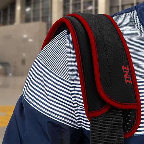 ZINZ Ultra Thick & Breathable Universal Shoulder Pad Cushion for Bag - Long & Comfort - color: Black-wine Edge