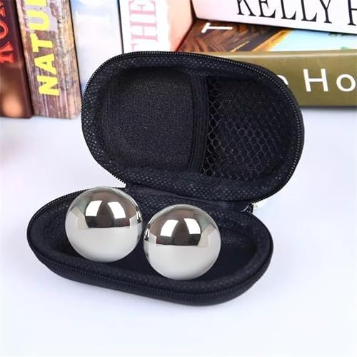 Stainless Steel Baoding Balls Set,1.57 Inches Chinese Health Balls, Metal Stress Relief Hand Massage Balls No Chime for Hand Exercise, Hands Therapy - size: Medium-1 .57"