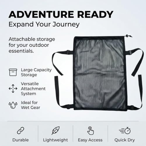 Colaxi Pocket for Backpack Backpack Extension Bag Pouch Foldable Lightweight Mesh Pouch Bag External Storage Pocket for Wet Clothing
