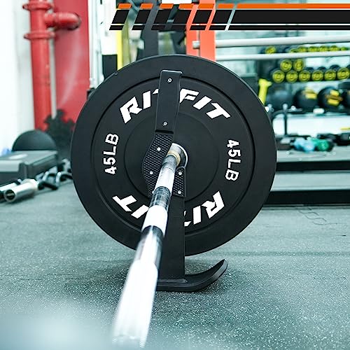 RitFit Deadlift Jack, 660LB Capacity, Non-Slip Handle Portable Barbell Jack | Heavy-Gauge Metal, PVC-Protected Base,No Assembly, Fits Standard Barbells, Ideal for Deadlift & Powerlifting