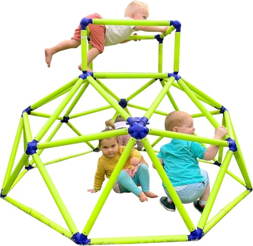 Eezy Peezy Climber with Top - Active Indoor Outdoor Play Set Climbing Dome Equipment Toys - Fun for Kids Ages 3 to 6 Years Old, Green and Blue - color: Green/Blue