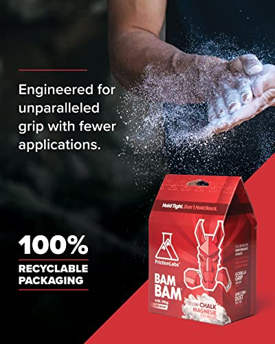 Friction Labs Premium Loose Climbing Chalk | High-Performance Hand Chalk with Superior Grip for Bouldering, Climbing, Long Lasting & Skin Friendly Powdered Chalk - size: 6 oz/170 g - Loose Chalk, style: Super Chunky Texture - Bam Bam