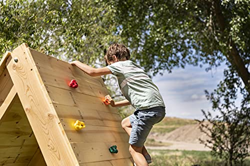 Squirrel Products Rock Climbing Holds for Kids, Deluxe Extra Large Climbing Rocks with Mounting Hardware - DIY Rock Wall Indoor & Outdoor Playground Accessories Wall Climbing Kit - Ages 3+ - style: 10 Pack