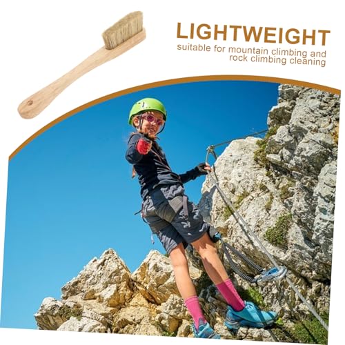Mikikit Bouldering Brush for Rock Climbing Boar Hair Bristles Lightweight and Portable for Climbing Holds Essential Outdoor Fitness Equipment