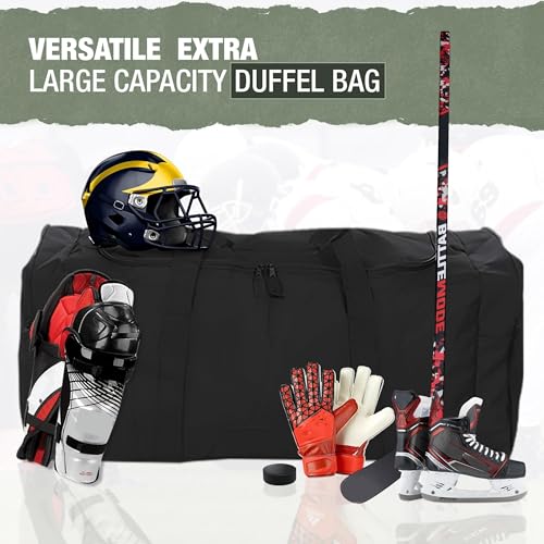 Jetstream Heavy Duty Multi Pocket Durable Sports Gym Equipment Travel Duffel Bag - color: XL 36" Black, size: 36IN