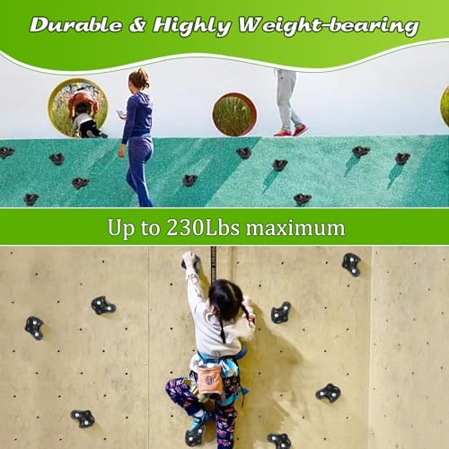 20 Pack Rock Climbing Holds Extra Large | Polyethylene Climbing Rocks with Mounting Hardware, DIY Indoor Outdoor Playground Backyard Park Play Set
