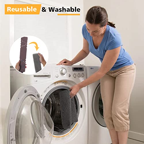 Retractable Gap Dust Cleaner with 3 Reusable Microfiber Dusting Cloths, Under Appliance/Refrigerator/Furniture Cleaning Tool with 100” Extension Pole, Washable Flat Gap Cleaning Duster by OOSOFITT - color: Gray, size: Gap Duster