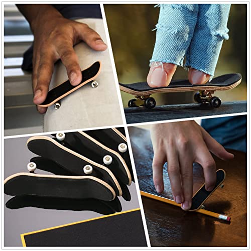 WINDIR 12pcs Foam Grip Tape for Fingerboards,38mm×110mm Pro Black Wooden MiNi Skateboards (12pcs) - color: 12pcs