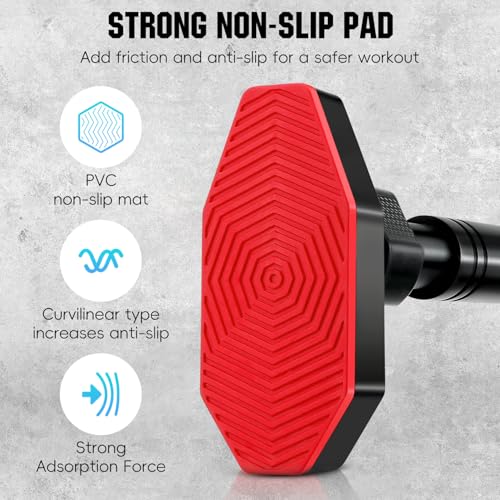 Pull Up Bar for Doorway, Strength Training Chin Up Bar with Level Meter Adjustable 25.5"- 39.3" Width Locking Mechanism Pull-up Bars, No Screws, Max Load 440lbs for Home Gym Door Frame Workout
