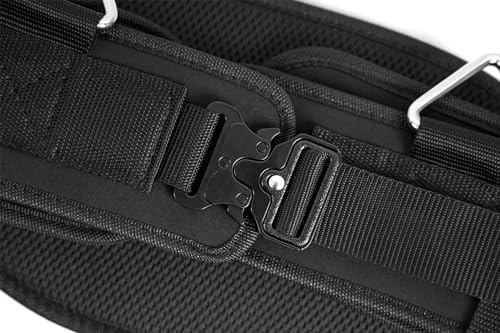 Weighted Dip Belt for Weight Lifting - 46" Pull Up Belt With Chain & Loading Straps - color: Black