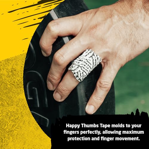 Gym & Hook Grip Tape - Thumb & Finger Protection - for Cross Training, Weightlifting, Gymnastics & More - Stretchy Adhesive Athletic Weightlifting Tape - 24 ft Long 3 Pack - color: Zebra