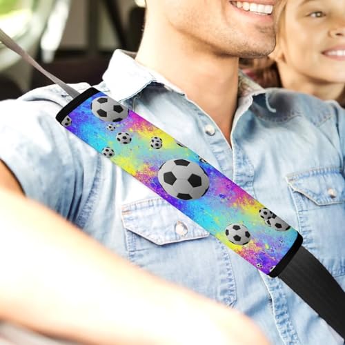 2 Pack Universal Fit Car Seat Belt Pad for Adult Use, All Vehicles, Blue Soccer Seat Belt Covers Cushion, Anti-Slip Pad - color: Pattern 962