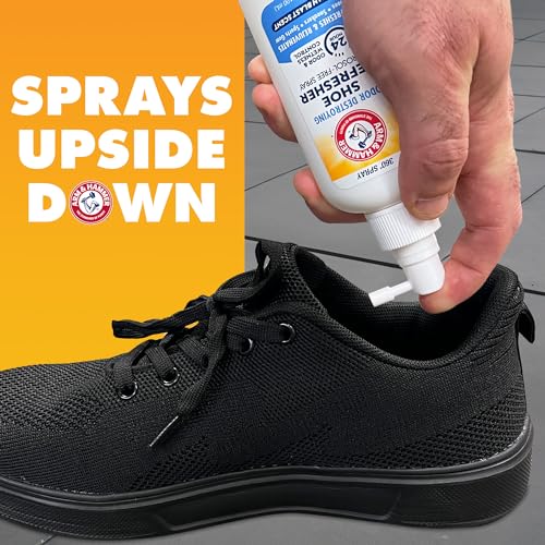 Arm & Hammer Shoe Refresher Spray, Odor Eliminator for Sneakers, 24 Odor & Wetness Control, Aerosol-Free Shoe Deodorizer Spray, Ocean Blast Scent, 3.4 oz, Pack of 2 - size: 3.4 Ounce (Pack of 2)
