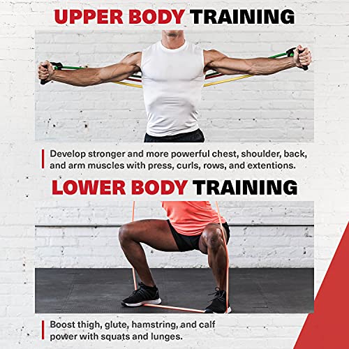 Lifeline Variable Resistance Trainer Kit with Adjustable Resistance Level Bands for More Workout Options - Includes Triple Grip Handles, Door Anchor, Three 5ft Exercise Tubes and Carry Bag - style: 120 lbs
