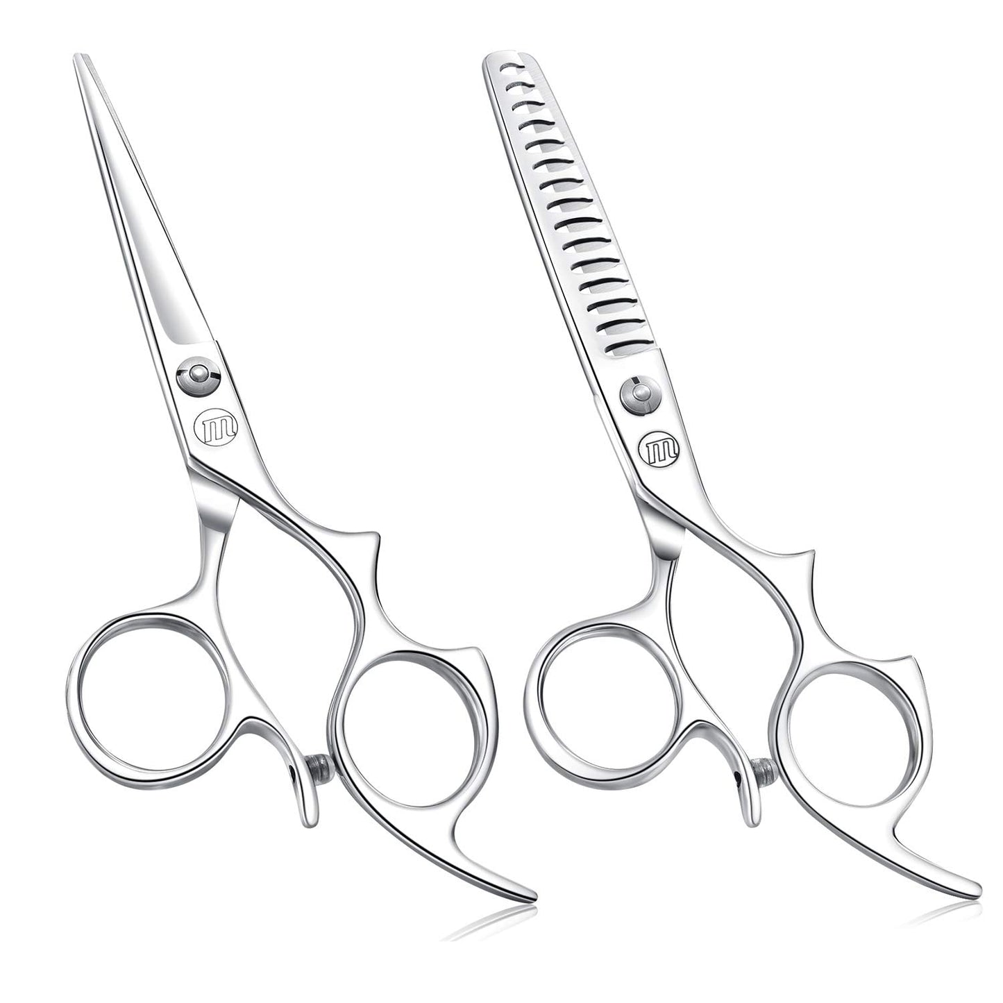 Moontay 6.0'' Hair Cutting Shears Set With Large Finger Holes, Professional Barber Stylist Texturizing Shears, Salon Hair Cuttin