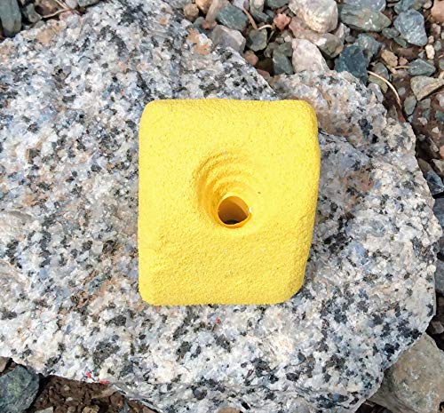 Slopey Jugger Polyurethane Bolt-On Rock Climbing Wall Hand Hold - color: Yellow