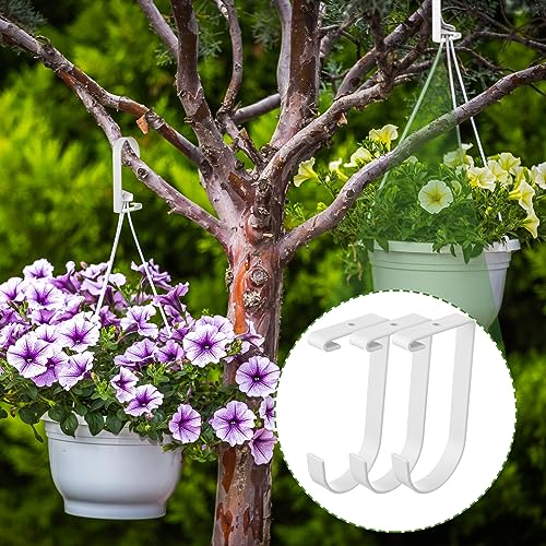 Soaoo 8 Pieces Storage Flat Hook Bicycle Flat Thickened Hooks Add on Hanging Bike Hooks for Overhead Garage Rack Wall Shelving Ceiling Accessory (White)