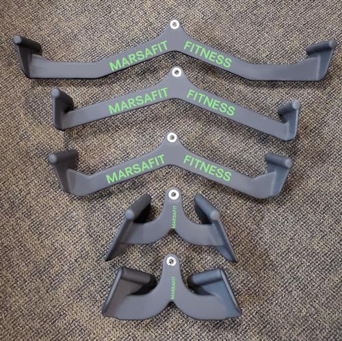 MARSAFIT Home Gym Fitness Rowing T-bar V-bar Pulley Cable Machine Attachment, Bicep Curl Tricep LAT pulldown Bar Back Strength Training Handle Grips LAT Pull Down Bar for Seat Row Workout - style: BTBAR 1902