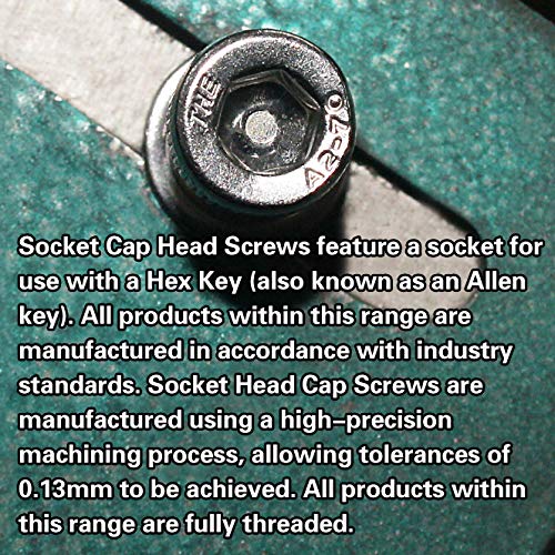 Fullerkreg M6-1.0 x 20MM Socket Head Cap Screws, Allen Socket Drive, Din 912, AISI 304 Stainless Steel (18-8), Full Thread, Bright Finish, Machine Thread, Quantity 20 - size: M6-1.0 x 20MM