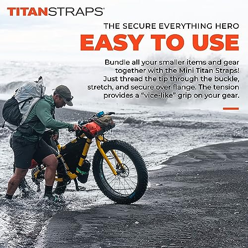 Titan Utility Straps – Mini Straps Set to Organize Computer Cables, Arts & Crafts, and Fishing Rods (10" Length / 4-Pack, Sunflower) - color: Sunflower, size: 10" Length / 4 Pack
