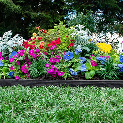 EasyFlex 2.5" Tall Wall No-Dig Landscape Edging Kit - 100 Foot, Black - color: Black, size: 100 Foot, style: Tall Wall