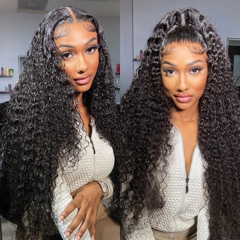 30 Inch Lace Front Wig Human Hair 13X4 Swiss Lace Frontal Human Hair Wig Pre Plucked With Baby Hair 180% Density Brazilian Virgi