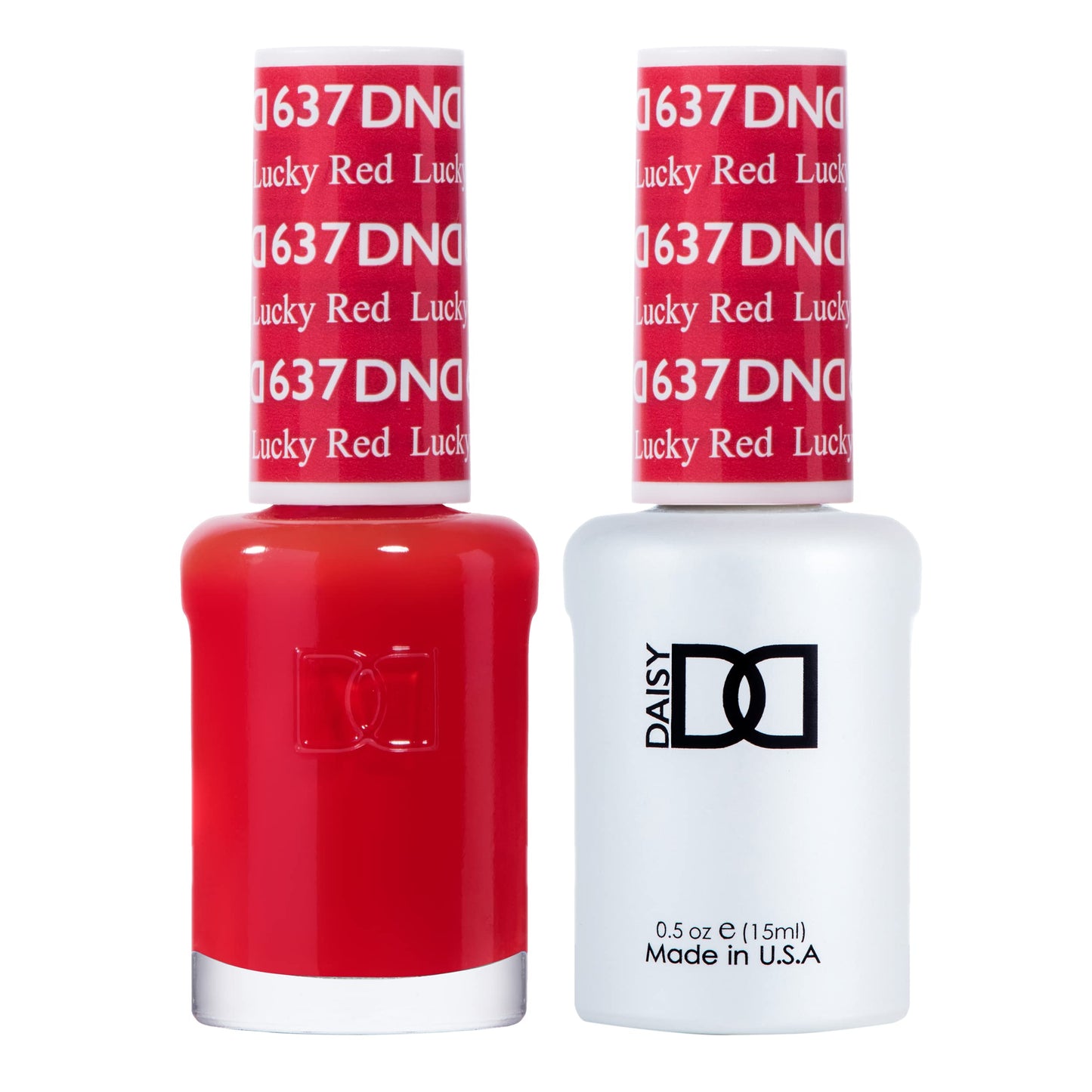 Dnd Gel Polish Set - 1 Each Of Red Gel Polish And Red Nail Polish, 637 Lucky Red, 0.5 Fl Oz