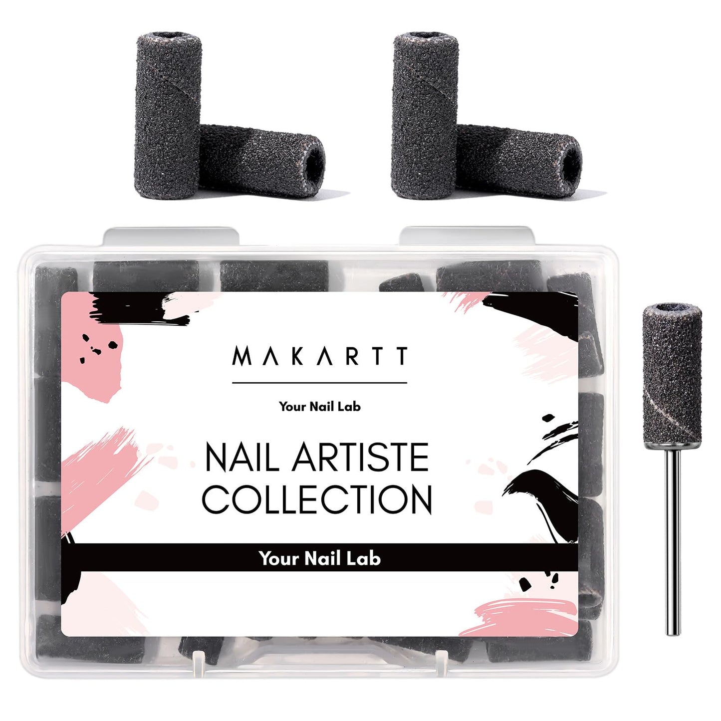 Makartt Sanding Bands For Nail Drill:50 Pcs Small Nail Sanding Files With 2025 Upgrade Design 3.1Mm Mandrel Bits,180 Medium Grit