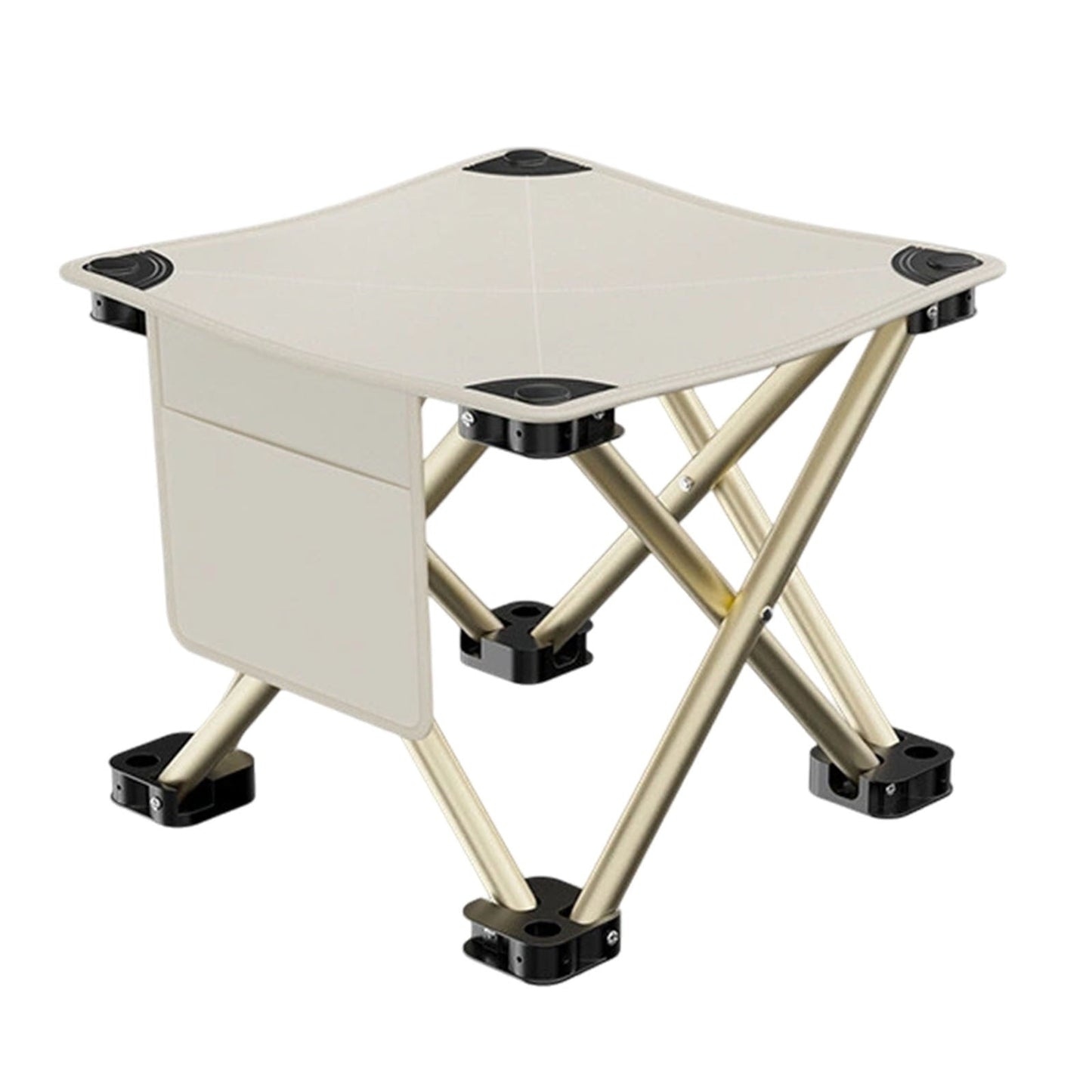 Rwvbm Portable Folding Camping Stool - 1 Second Setup 360lb Capacity Lightweight Aluminum Frame 13x13x13in Seat Includes Carry Bag for Outdoor,Fishing,Hiking,BBQs