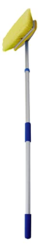 STAR BRITE Deluxe Telescoping Deck Brush Kit - Extendable 3'-6' Aircraft-Grade Aluminum Handle, Floats if Dropped, Ergonomic Design, Multi-Surface Cleaning - Soft Yellow Bristles - (040191) - style: Yellow, Soft