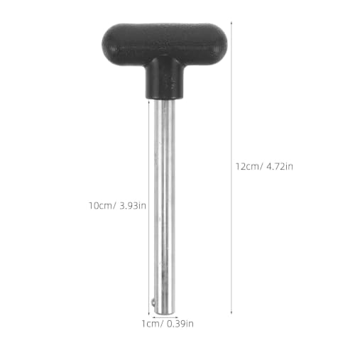 Alipis 2pcs Weight Stack Loading Pins for Gym Machines, 3/8 Inch Diameter T-Shaped Handle, 4 Inch Locking Space, Heavy Duty Chromium-Plated Steel Pins for Home Gym Equipment with Quick