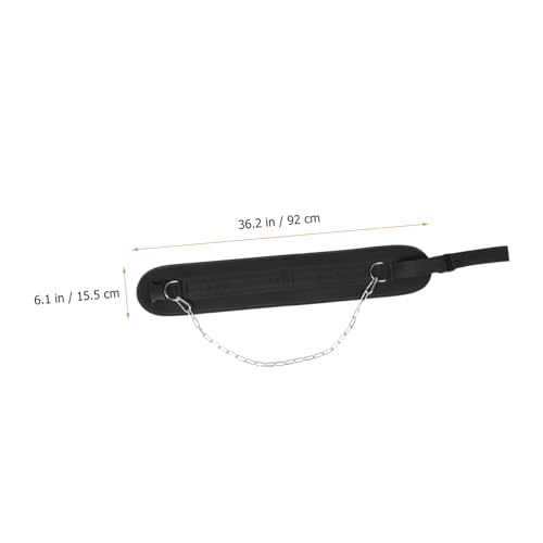 Weightlifting Dipping Belt with Thick Chain and Buckle for Upper Body Strength Training Elastic Waist Support Fitness Supply for Running Hiking Climbing Yoga and Leisure Walks