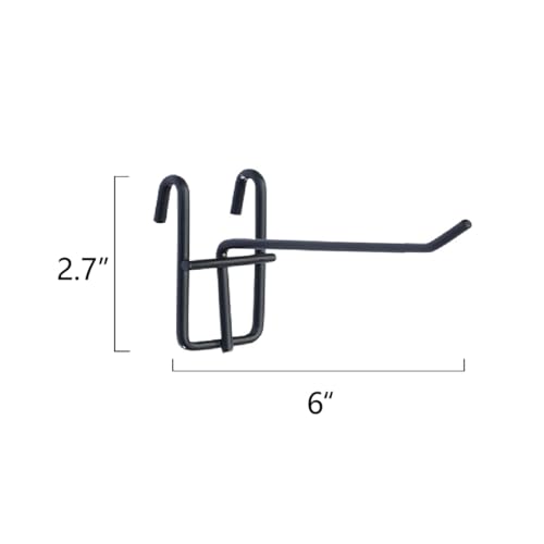 NectaCol 30 Packs 6" Metal Grid Wall Hooks, Standard Gridwall Panel Hooks are for Gridwall Panels Display,Black - size: 6 Inch