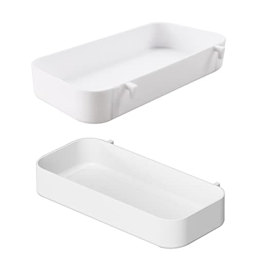 Chris.W 2Pack Pegboard Trays Shelf White Pegboards Bins Pegboards Spice Holder - Compatible with Ikea Skadis Pegboard - color: 2pcs Pegboard Shelves