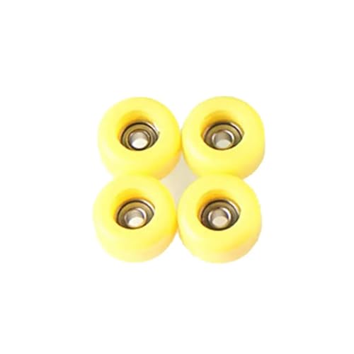 Fingerboard Wheels 10Set Professional PU+Metal Urethane CNC Bearing Wheel for Wooden Fingerboard Wheels(-YW) - color: -Yw