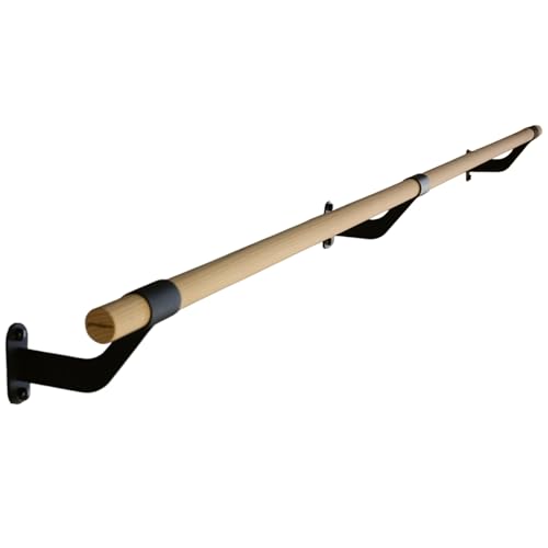 Wall-Mounted Ballet Barre for Home Dance, Exercise, Fitness, Stretching - Made in USA - size: 8 ft (single barre)