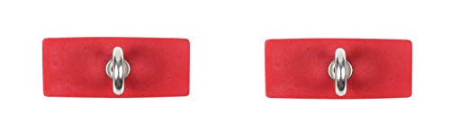 Atomik Rock Climbing Holds 2 inch Hanging Grip Training Blocks Set of 2 in Red for Grip and Strength Training