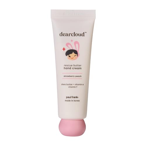 Paul Frank Rescue Butter Hand Cream – Shea Butter (Strawberry Peach) | Shea Butter · Vitamin E · Vitamin F · Paul Frank design · for dry & cracked hands