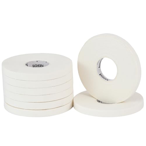 Bighorn Athletics Pro Finger Tape + Tin, 0.3" x 45Ft, 8 Rolls, White | Pro Series competition tape – 50% stronger than cotton. Residue-free, sweat-proof adhesive for Jiu Jitsu & hard training. - color: White