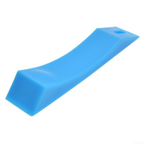 Silicone Deadlift Wedges for Weight Lifting, Anti-Slip Barbell Loading Blocks to Ease Plate Changes, Soft Pads for Squat and Powerlifting, Red Blue Black(Blue) - size: Blue