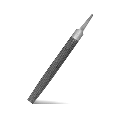 8" Half Round Medium Cut File, Double Cut Teeth, Made of High Carbon Steel, Half Round Hand File Without Handle, Suitable for Shaping Metal, Wood, etc. - color: Half Round File, size: 8 Inch