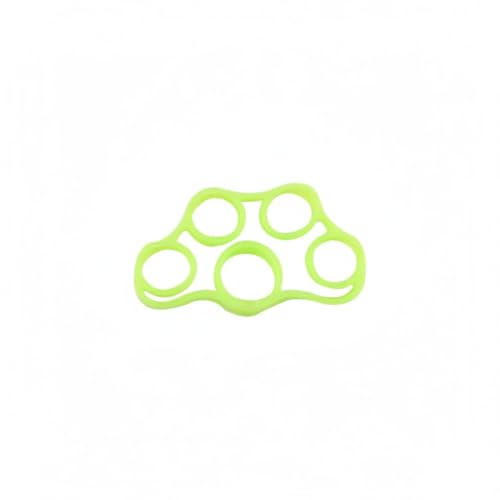 Premium Silicone Finger Resistance Band for Hand Exercise and Grip Practice - color: Green